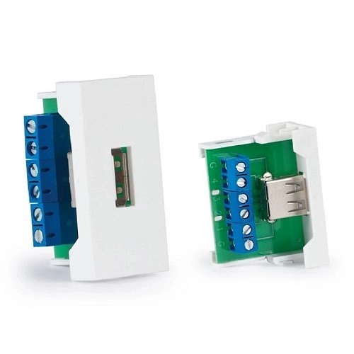 WP-32U Module 22,5x45 Blanc USB