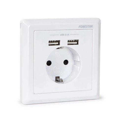 WP-55SUC Prise Shuko 2P+T avec 2 USB